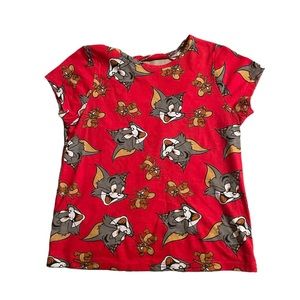 Girls Tom and Jerry red shirt size L